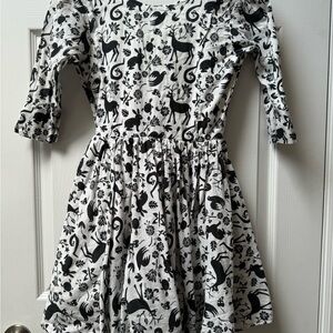 Charming Black and White Kids Dress